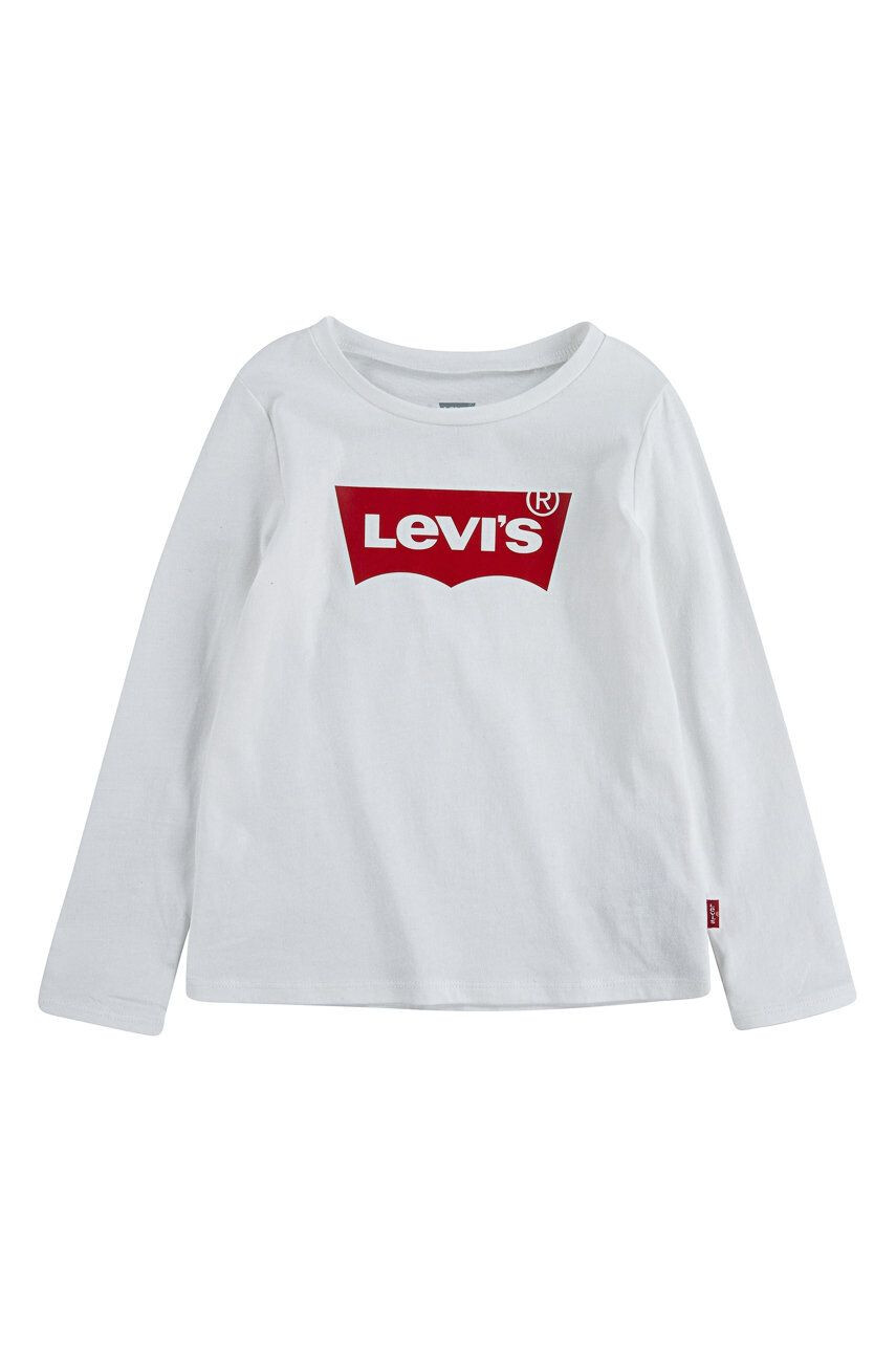 Levi's Detské tričko s dlhým rukávom biela farba - Pepit.sk