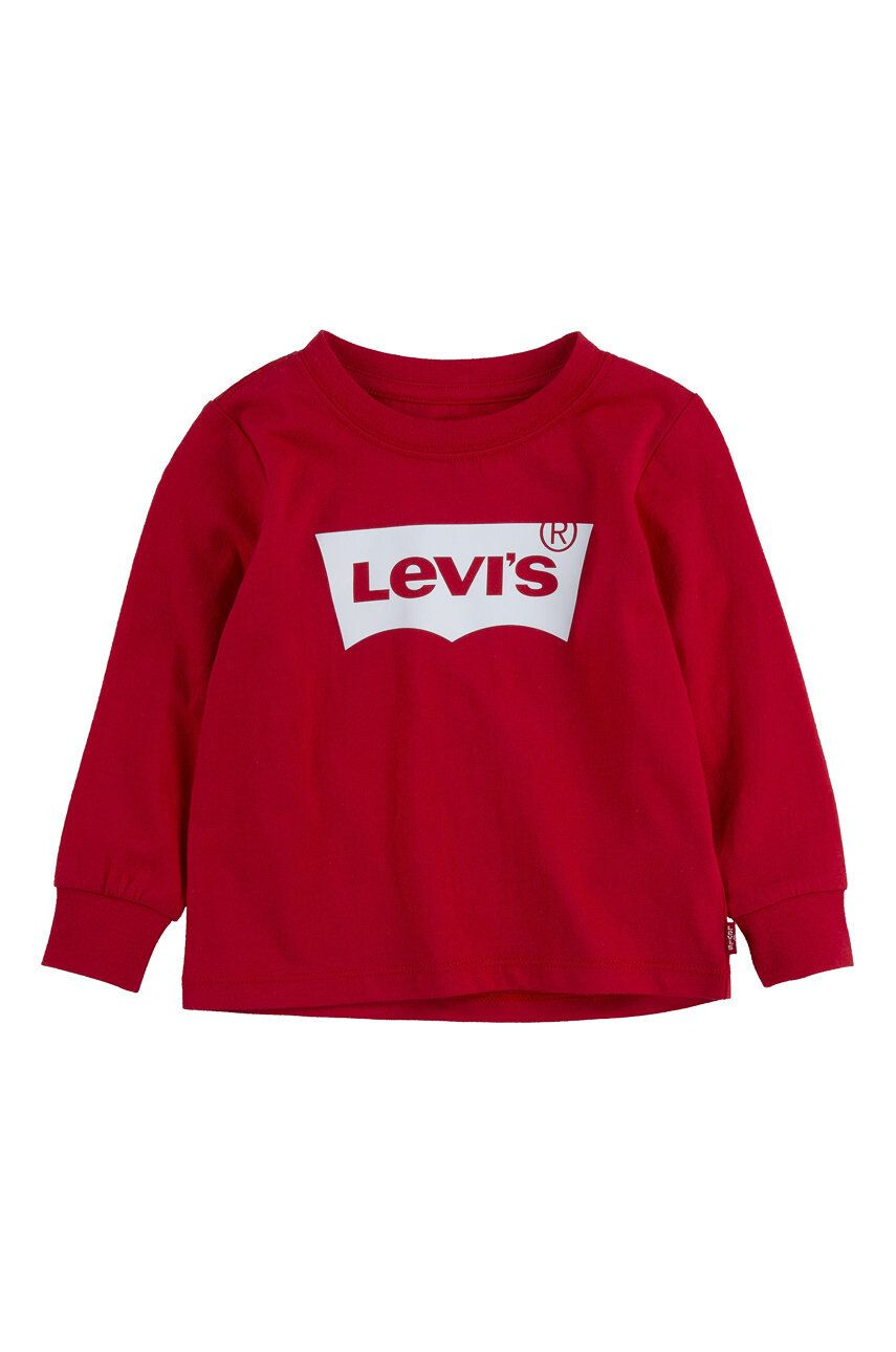 Levi's Detské tričko s dlhým rukávom biela farba - Pepit.sk