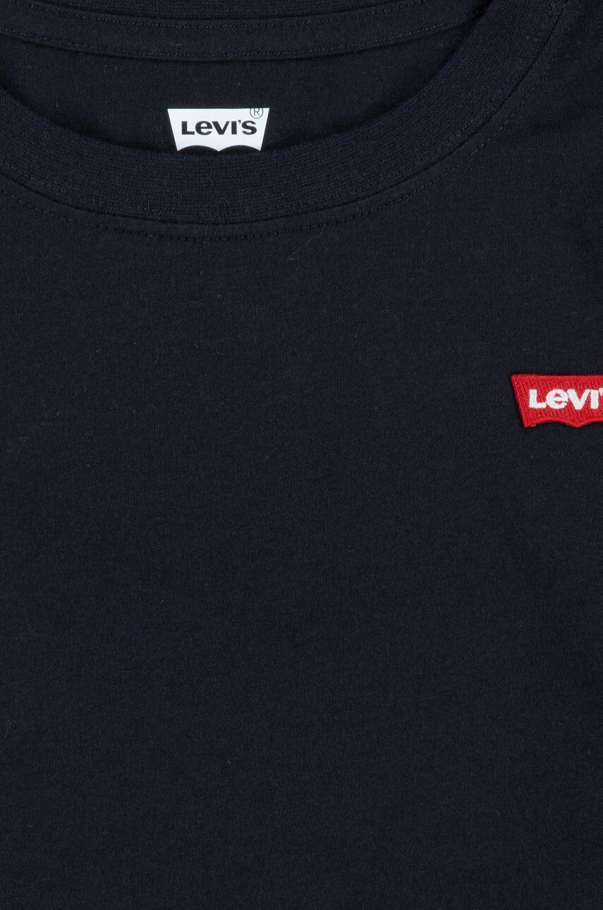 Levi's Detské tričko s dlhým rukávom čierna farba jednofarebné - Pepit.sk