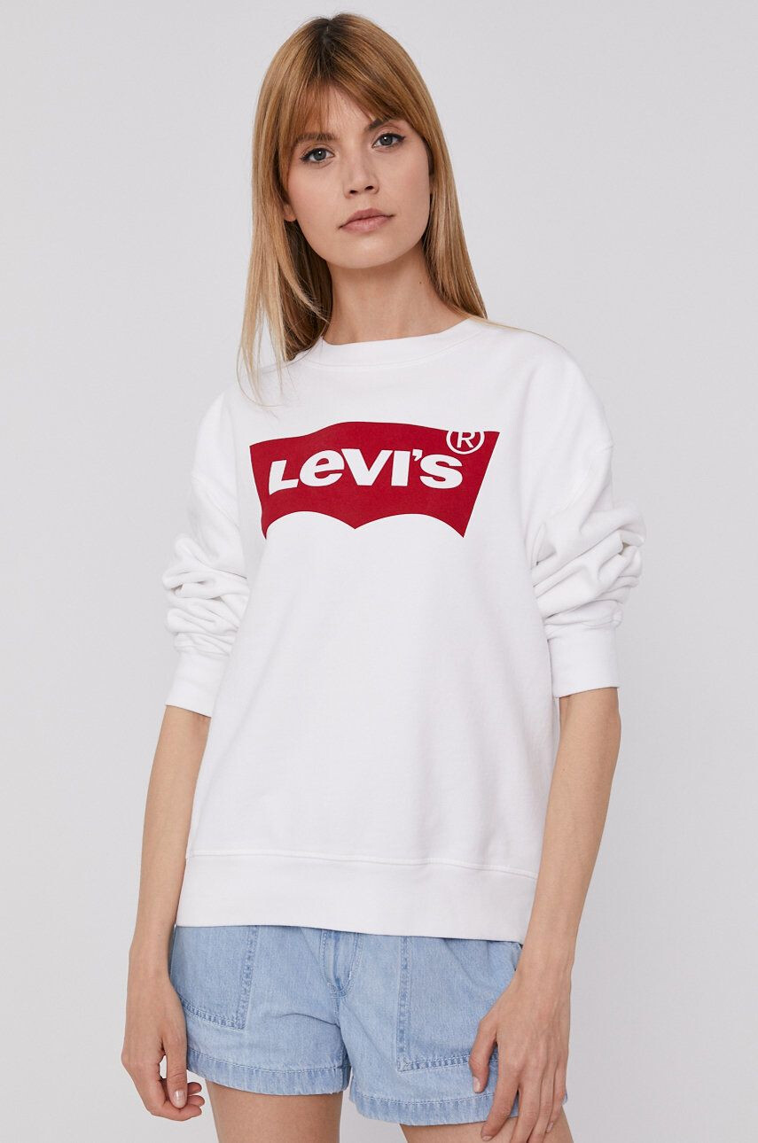 Levi's Mikina 18686.0011-Neutrals dámska biela farba jednofarebná - Pepit.sk