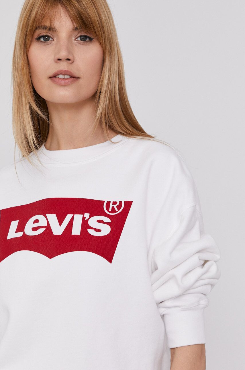 Levi's Mikina 18686.0011-Neutrals dámska biela farba jednofarebná - Pepit.sk