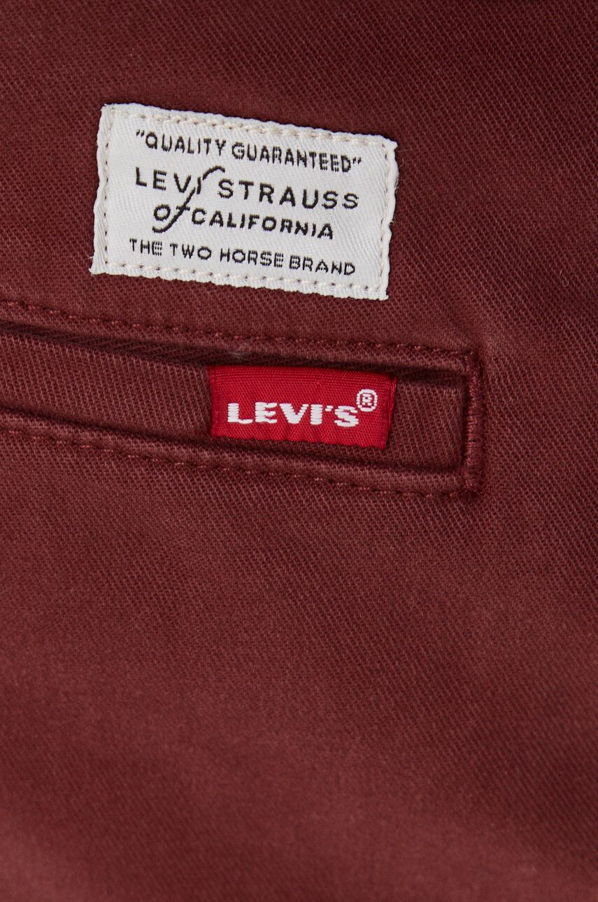 Levi's Nohavice pánske bordová farba strih chinos - Pepit.sk