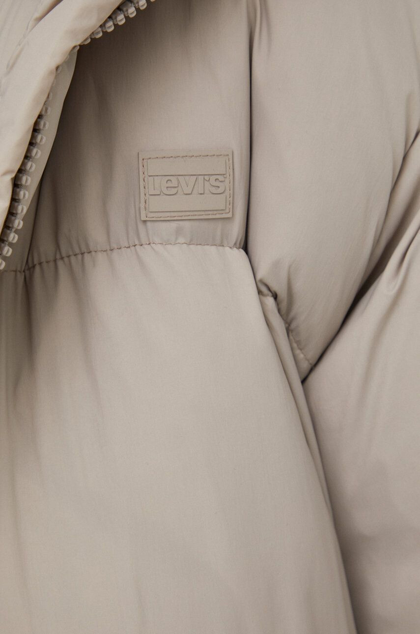 Levi's Páperová bunda dámska šedá farba zimná oversize - Pepit.sk