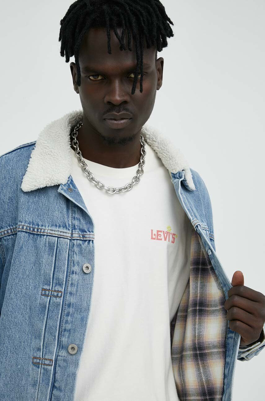 Levi's Rifľová bunda pánska prechodná oversize - Pepit.sk