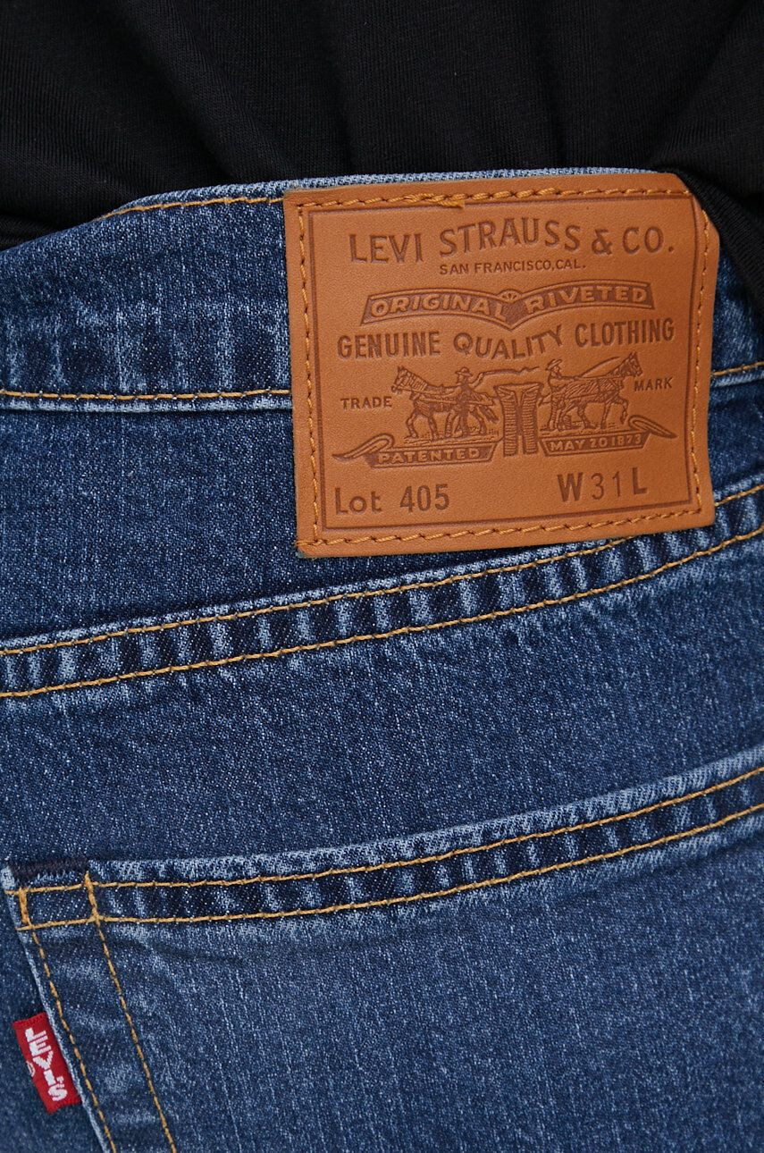 Levi's Rifľové krátke nohavice pánske tmavomodrá farba - Pepit.sk