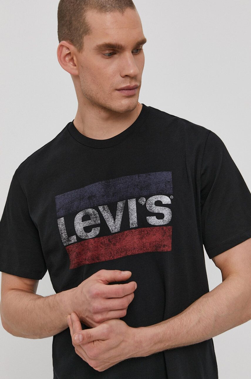 Levi's Tričko 39636.0050-Blacks pánske čierna farba s potlačou - Pepit.sk