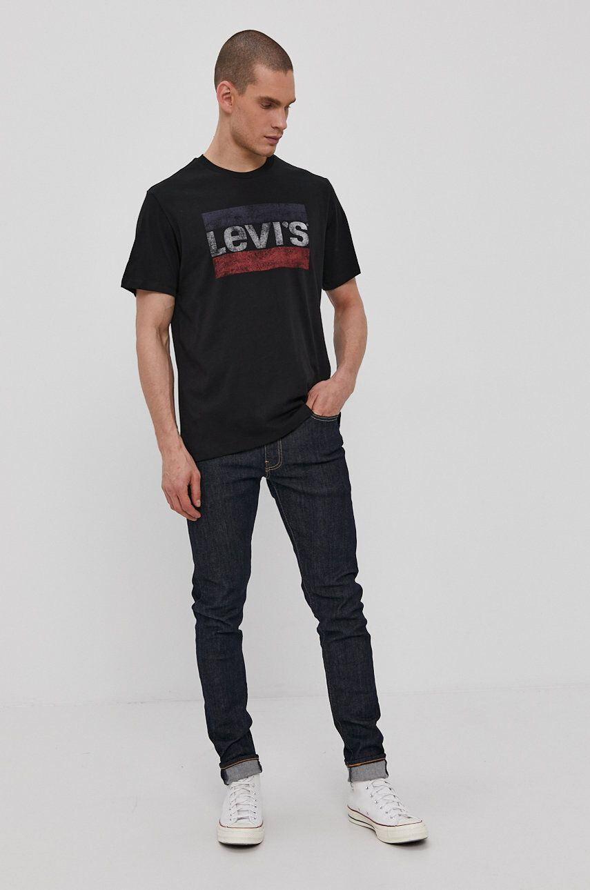 Levi's Tričko 39636.0050-Blacks pánske čierna farba s potlačou - Pepit.sk