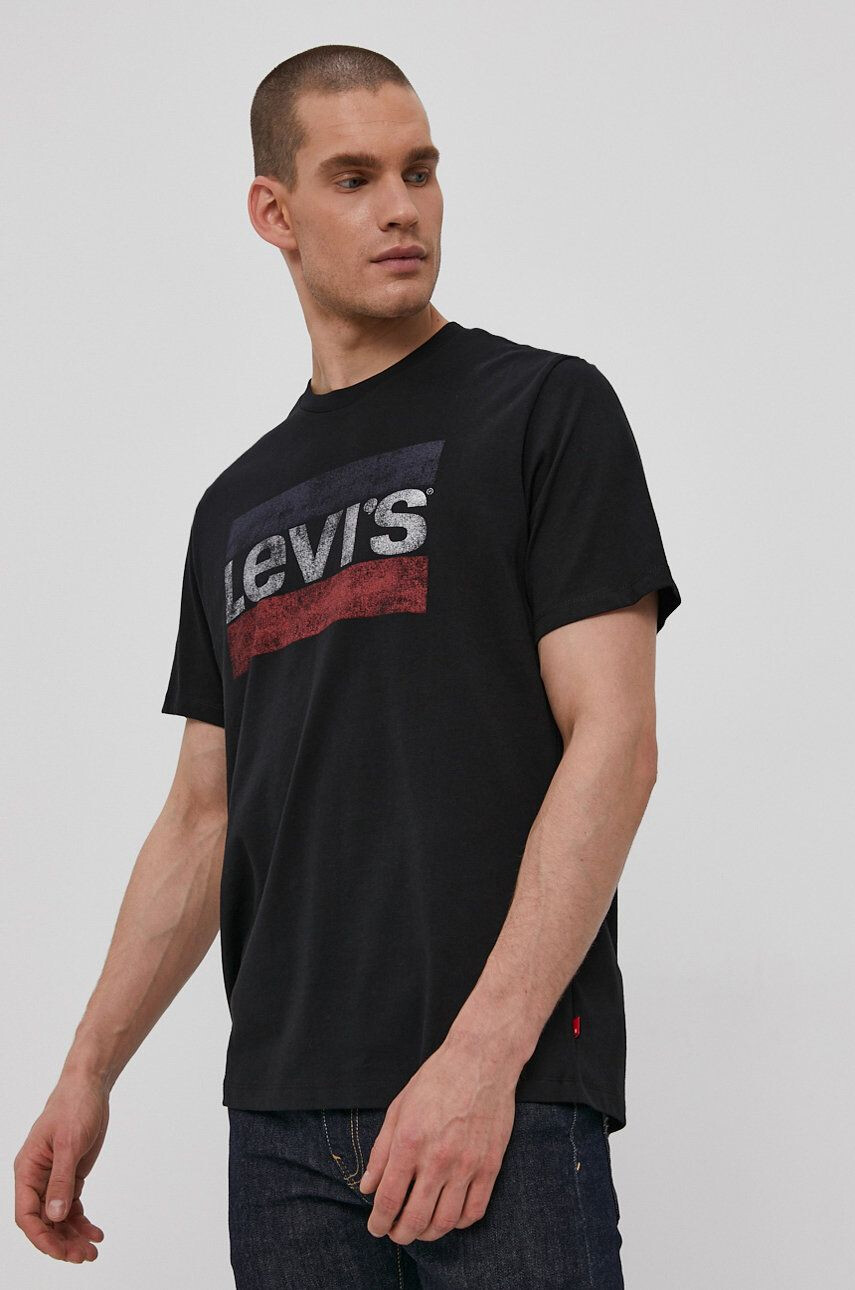 Levi's Tričko 39636.0050-Blacks pánske čierna farba s potlačou - Pepit.sk