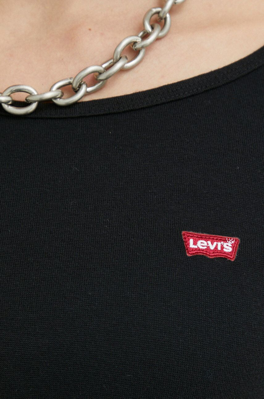 Levi's Tričko s dlhým rukávom 2-pak dámsky čierna farba - Pepit.sk