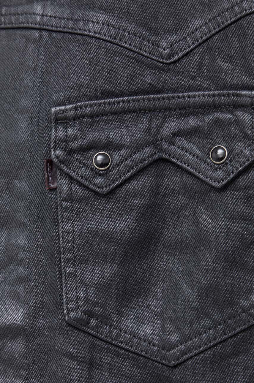 Levi's Bavlnená bunda čierna farba prechodná oversize - Pepit.sk