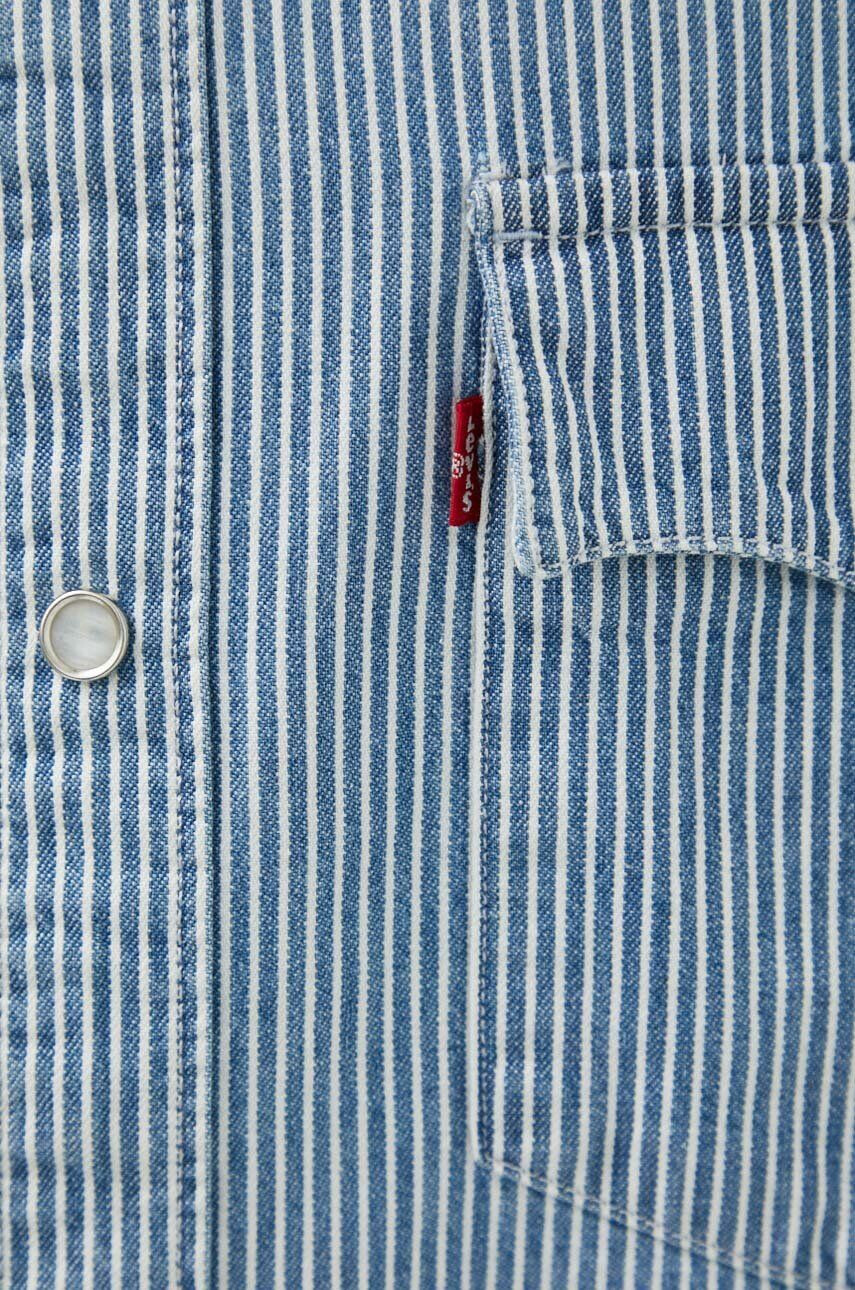 Levi's Bavlnená košeľa dámska biela farba regular so stojačikom - Pepit.sk