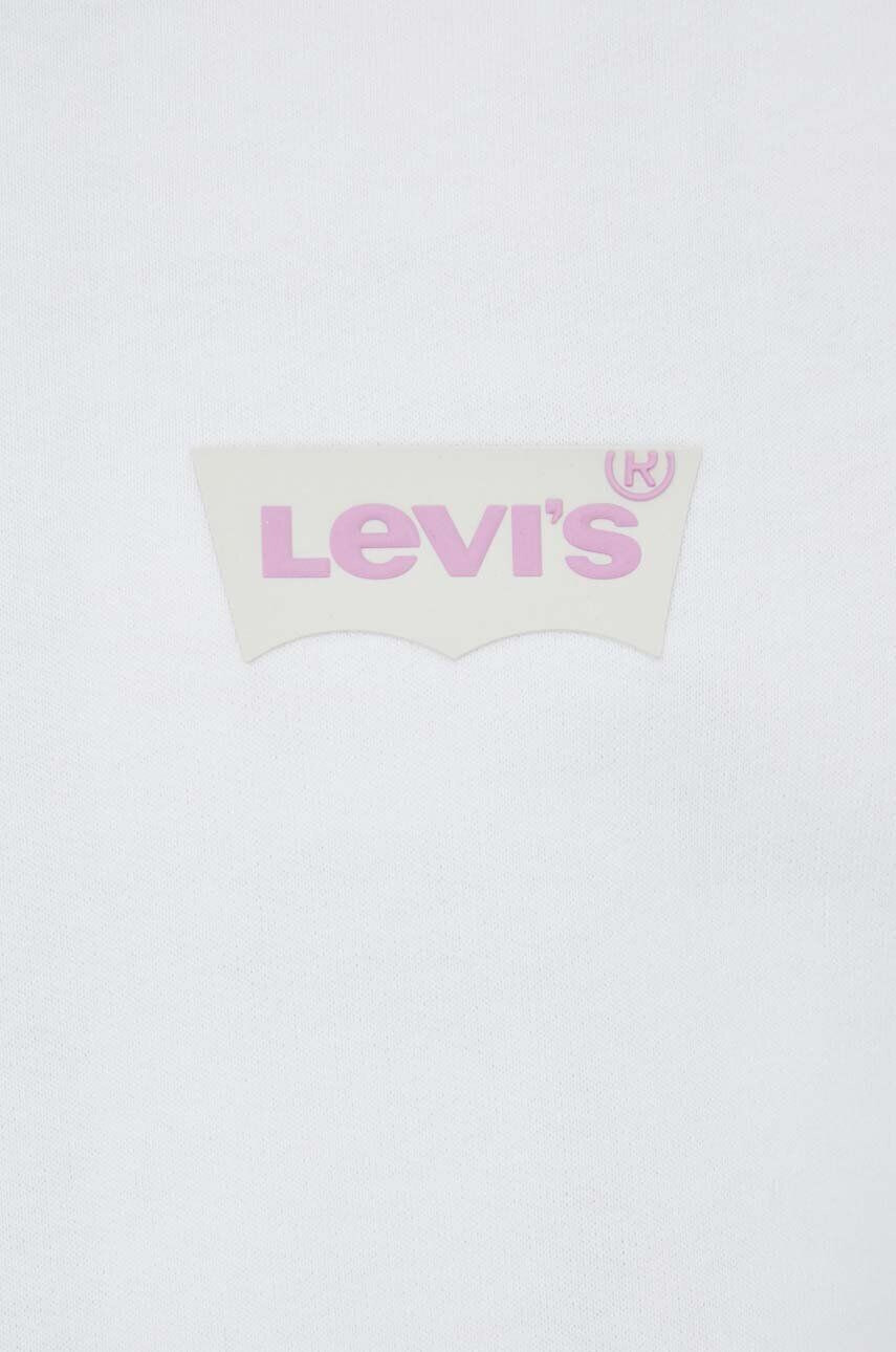 Levi's Bavlnená mikina pánska biela farba s potlačou - Pepit.sk