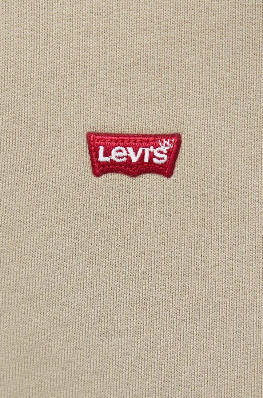 Levi's Bavlnená mikina dámska ružová farba s kapucňou jednofarebná - Pepit.sk