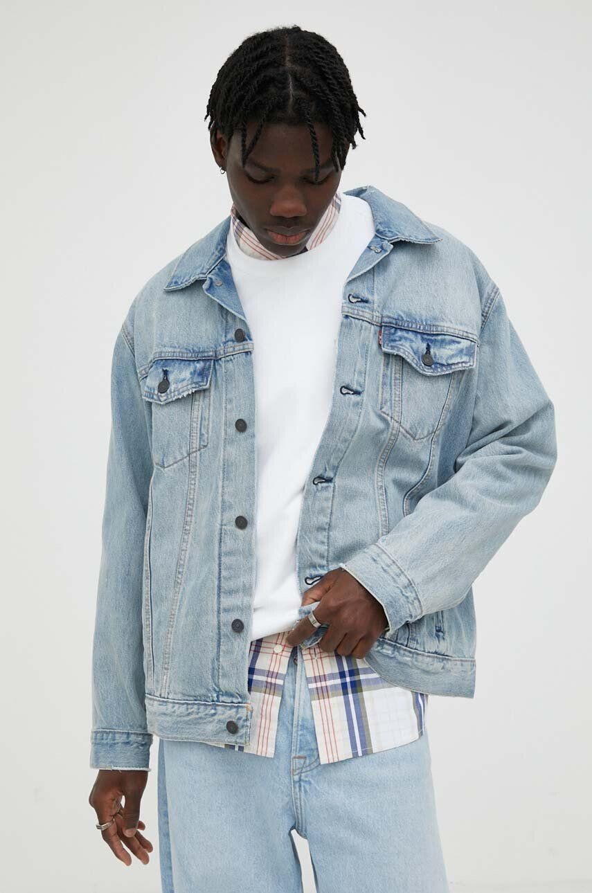 Levi's Bavlnená rifľová bunda prechodná oversize - Pepit.sk