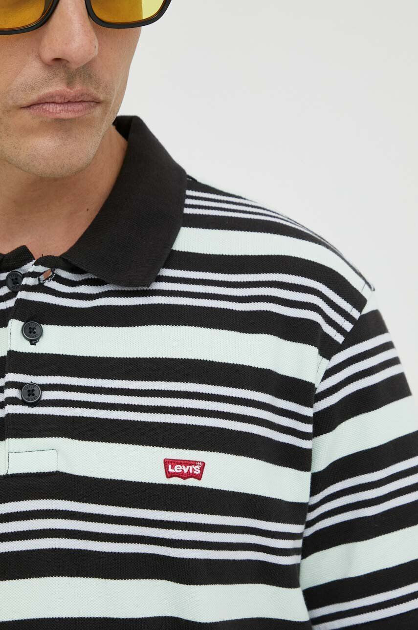 Levi's Bavlnené polo tričko tyrkysová farba vzorovaný - Pepit.sk