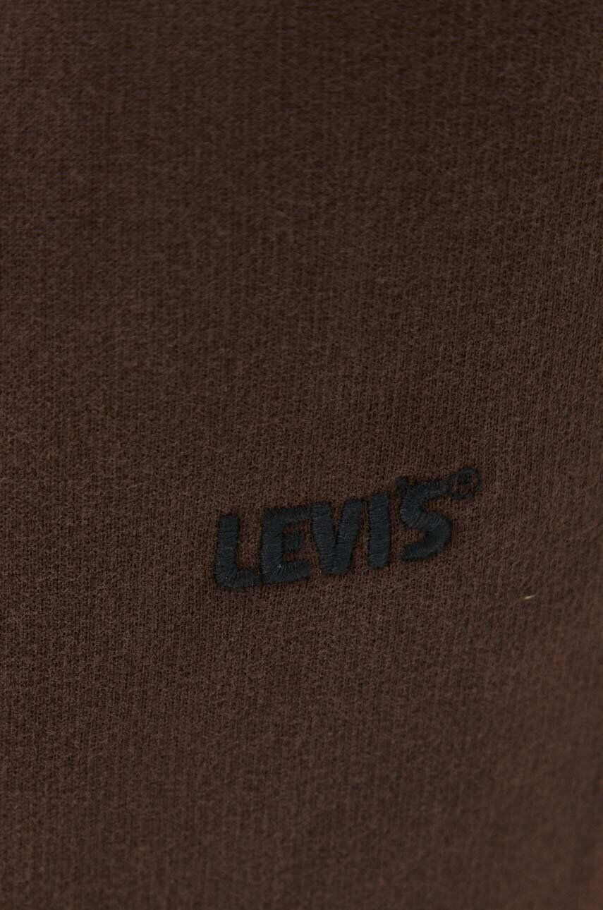 Levi's Bavlnené tepláky hnedá farba jednofarebné - Pepit.sk