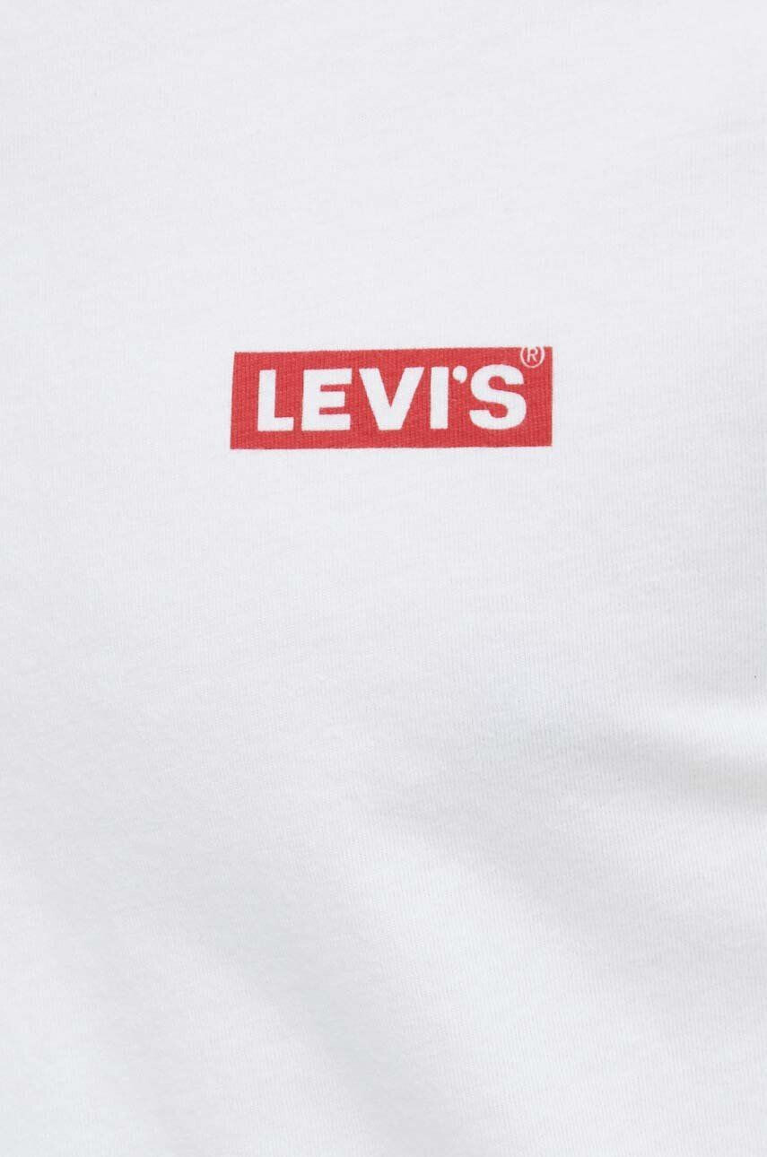 Levi's Bavlnené tričko 2-pak biela farba s potlačou - Pepit.sk