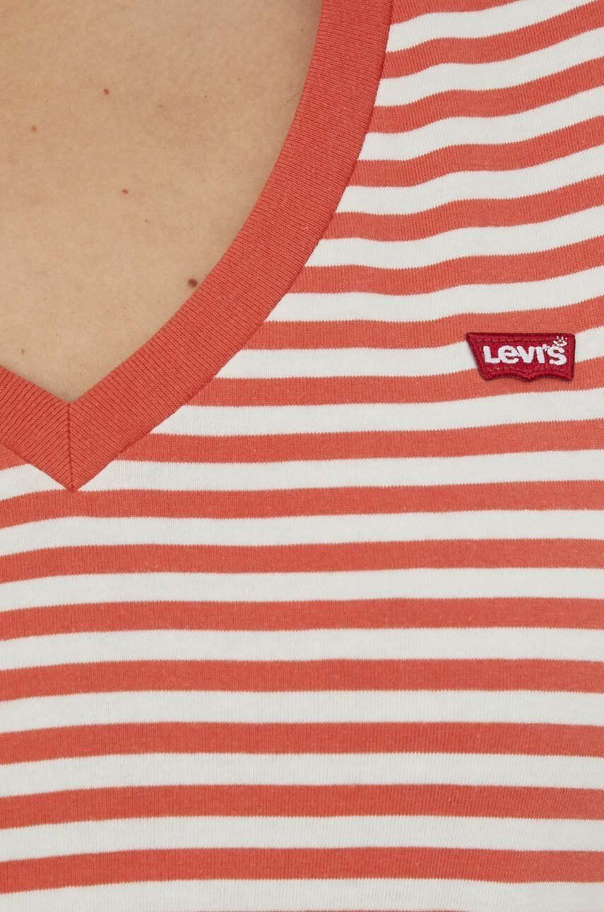 Levi's Bavlnené tričko oranžová farba - Pepit.sk