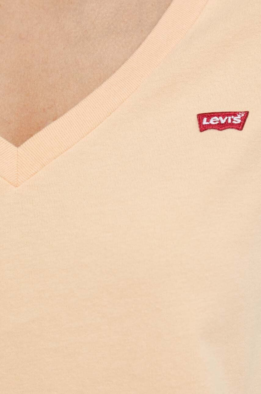 Levi's Bavlnené tričko oranžová farba - Pepit.sk