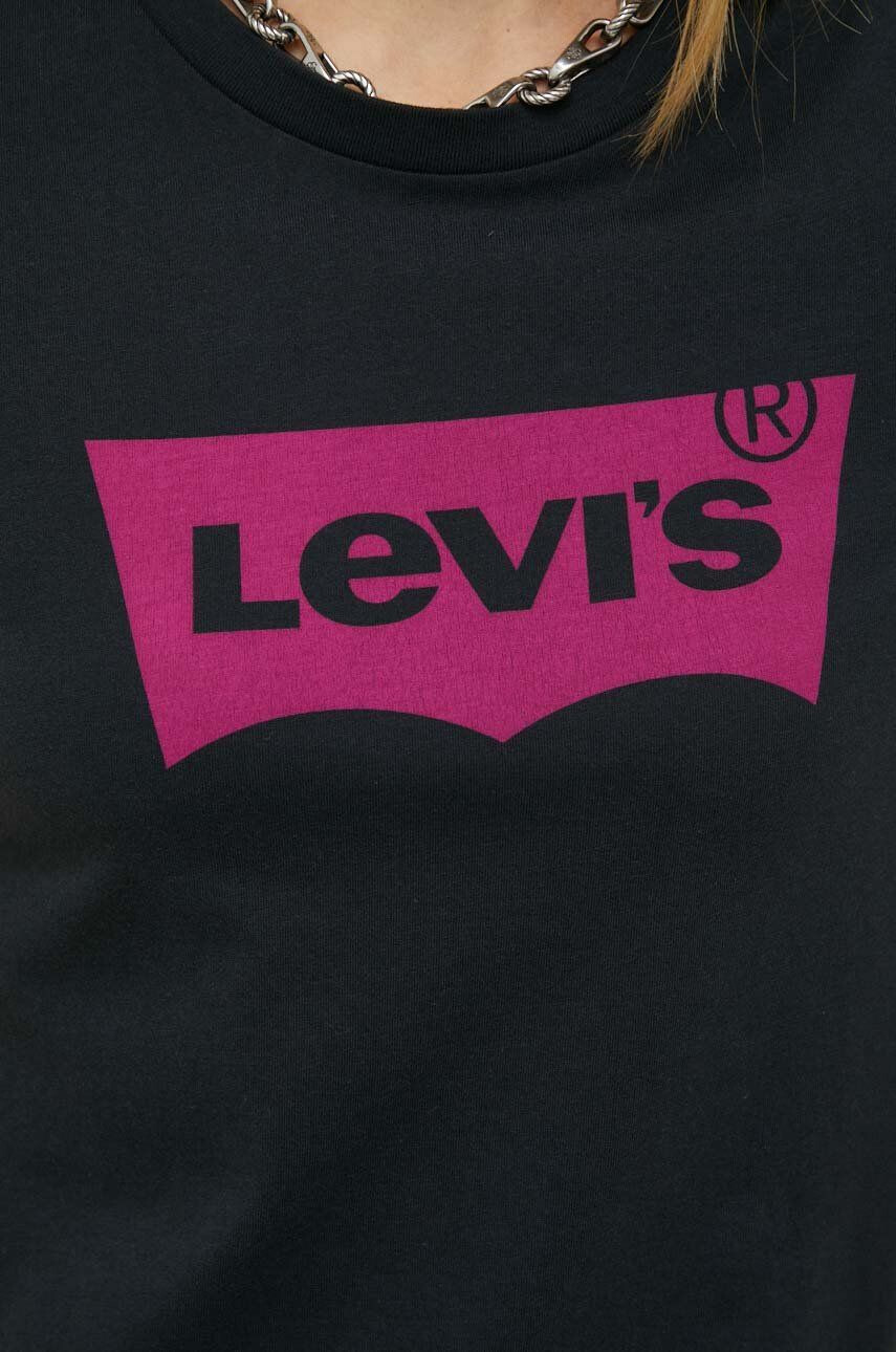 Levi's Bavlnené tričko fialová farba - Pepit.sk