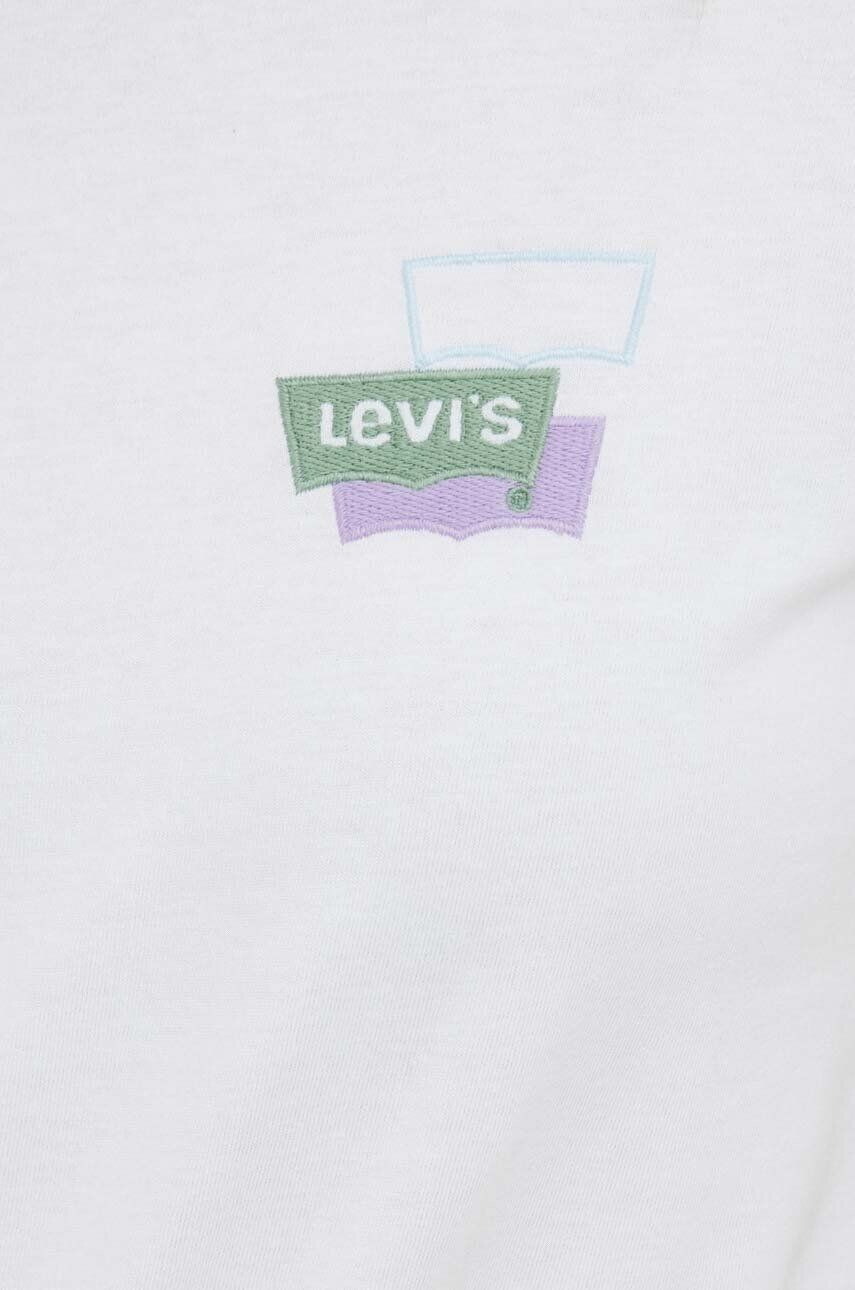 Levi's Bavlnené tričko biela farba - Pepit.sk