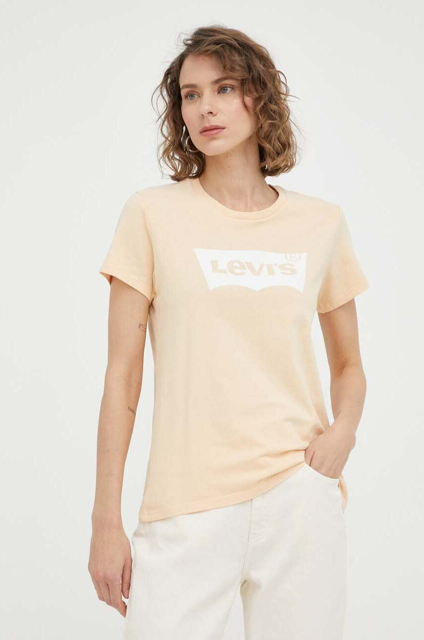 Levi's Bavlnené tričko žltá farba - Pepit.sk