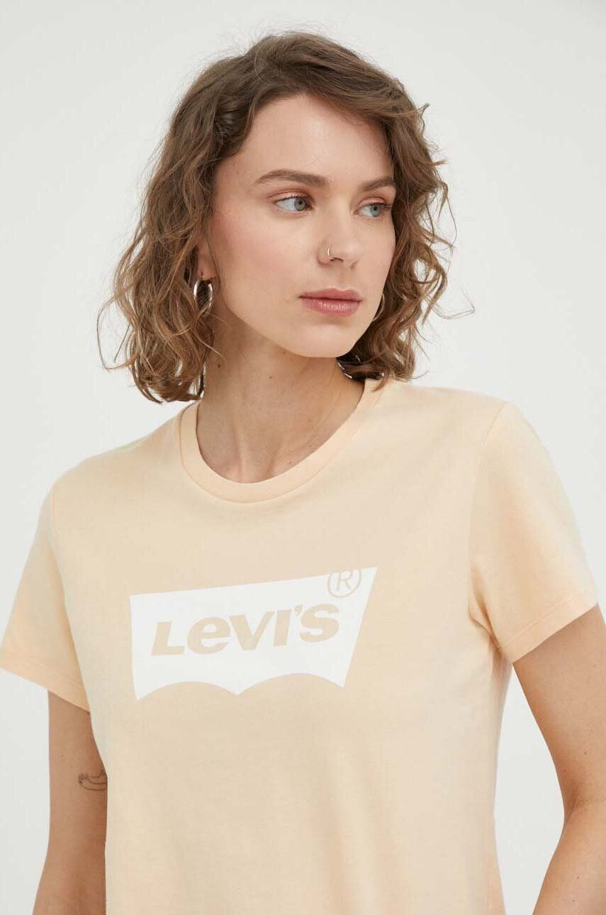 Levi's Bavlnené tričko žltá farba - Pepit.sk