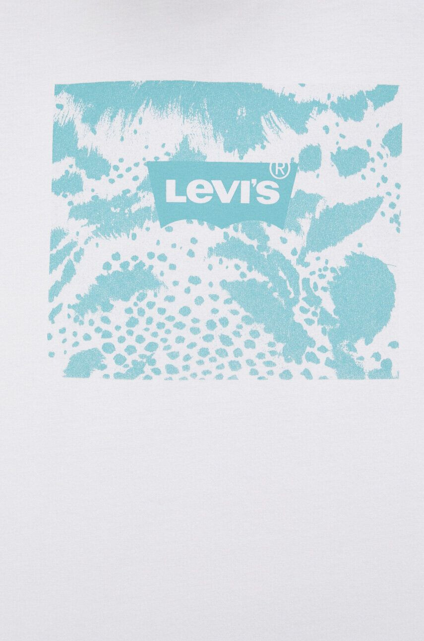 Levi's Bavlnené tričko biela farba s potlačou - Pepit.sk