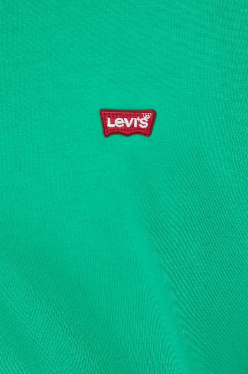 Levi's Bavlnené tričko zelená farba jednofarebný - Pepit.sk