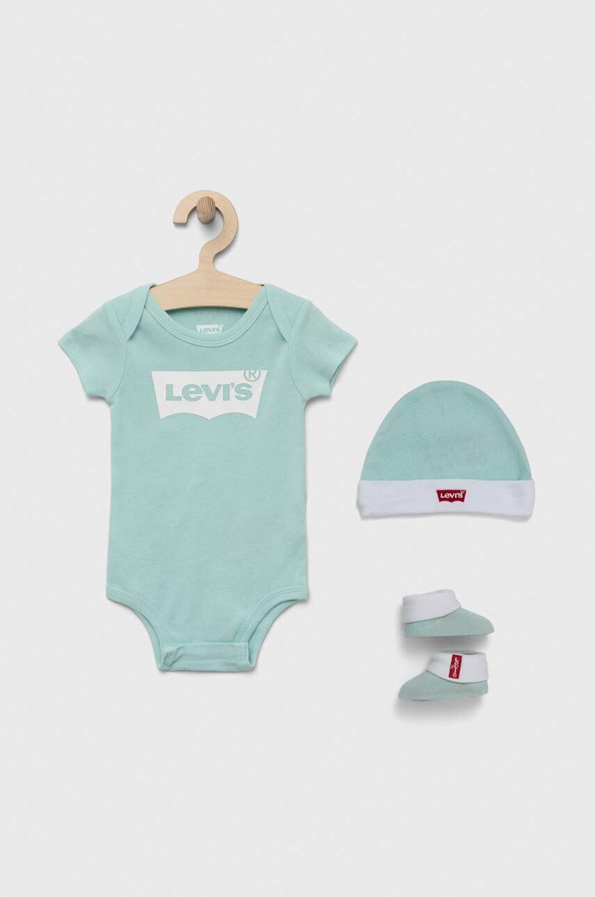 Levi's Detská bavlnená súprava tyrkysová farba - Pepit.sk