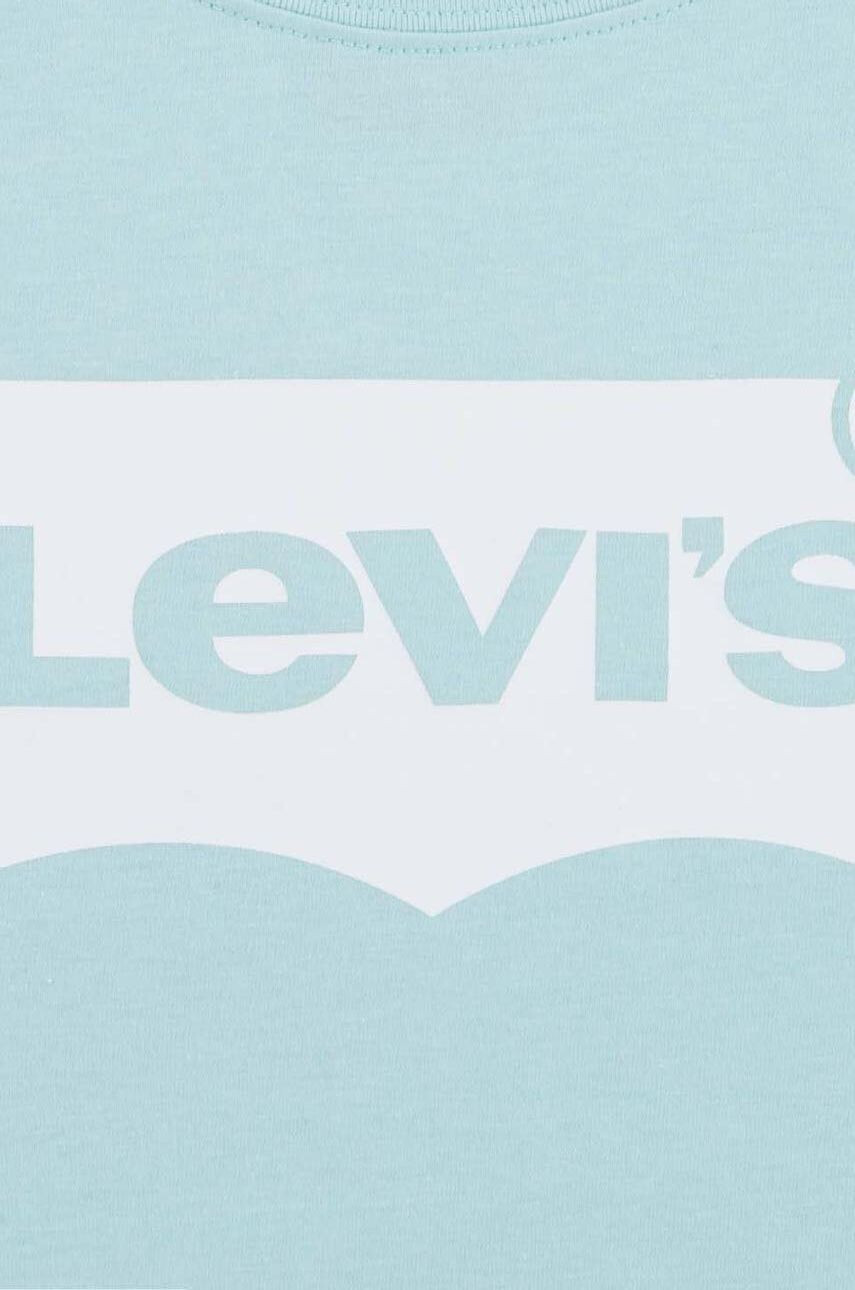 Levi's Detské bavlnené tričko čierna farba s potlačou - Pepit.sk