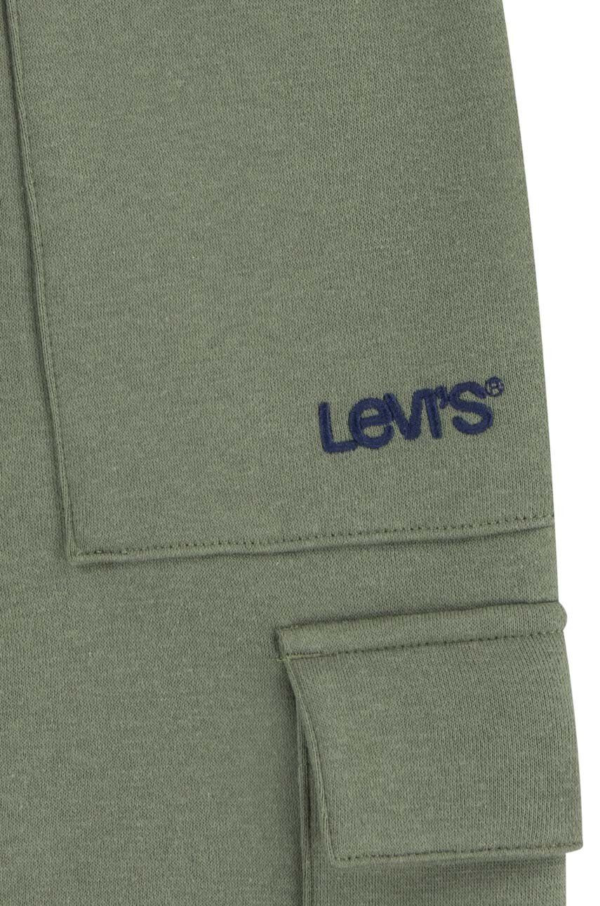 Levi's Detské nohavice zelená farba jednofarebné - Pepit.sk