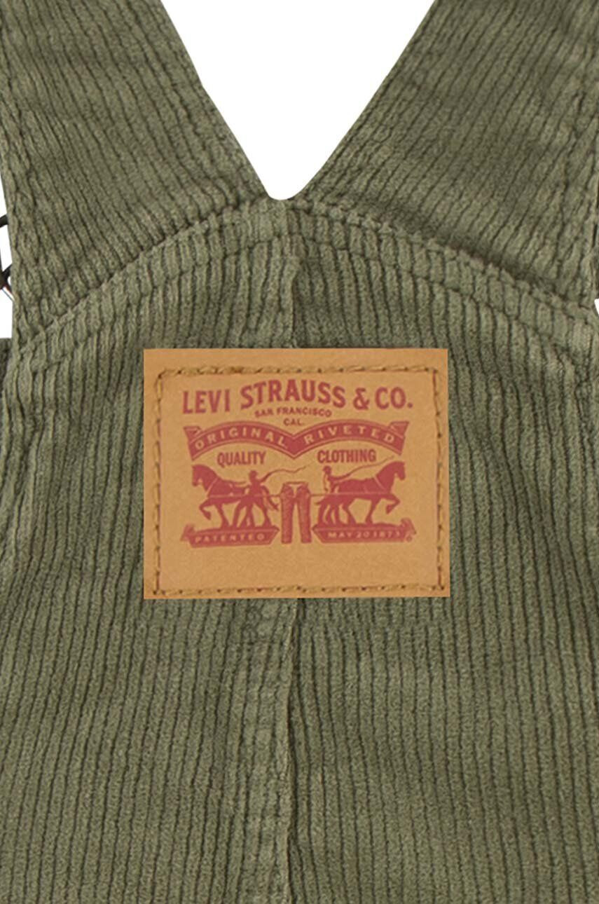 Levi's Detské nohavice na traky zelená farba jednofarebné - Pepit.sk