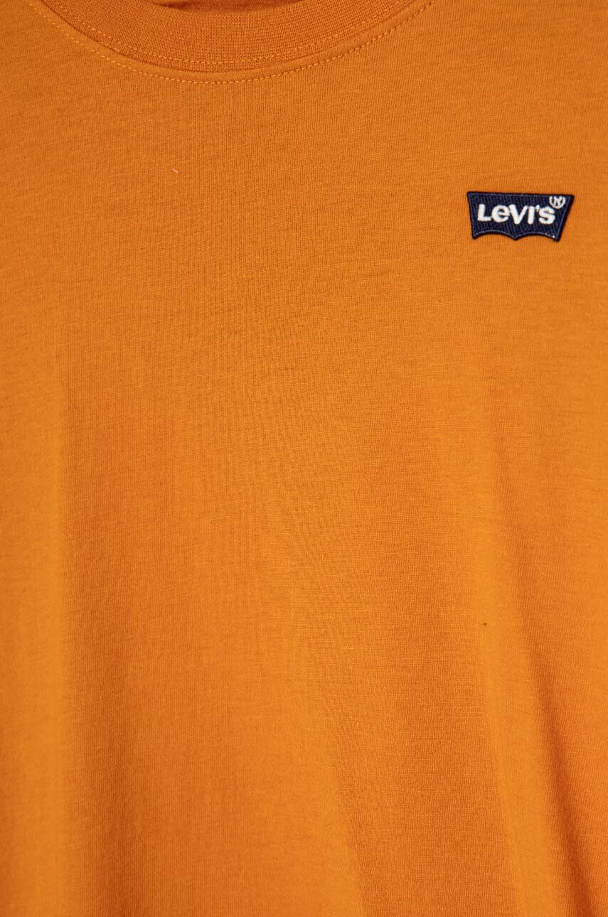 Levi's Detské tričko s dlhým rukávom oranžová farba jednofarebný - Pepit.sk