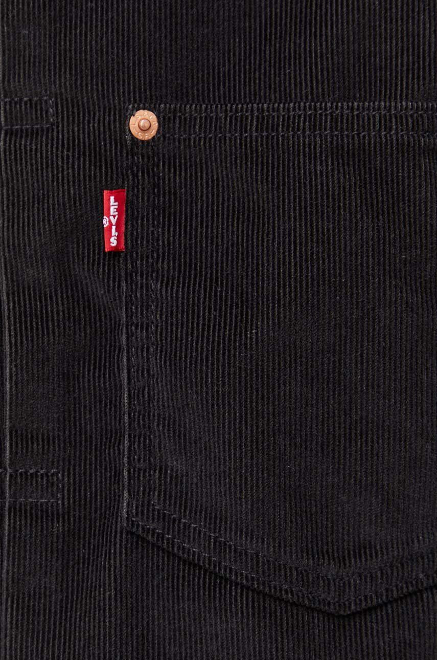 Levi's Manšestrová bunda čierna farba prechodná - Pepit.sk