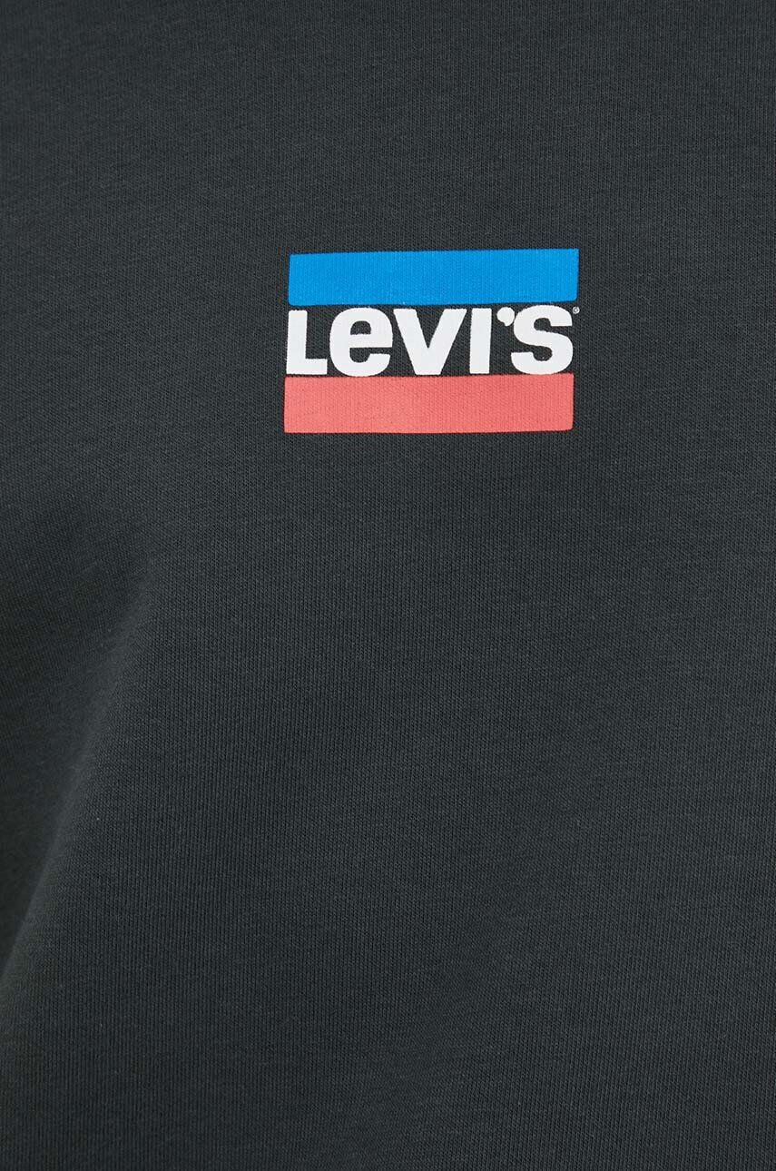 Levi's Mikina pánska čierna farba s potlačou - Pepit.sk