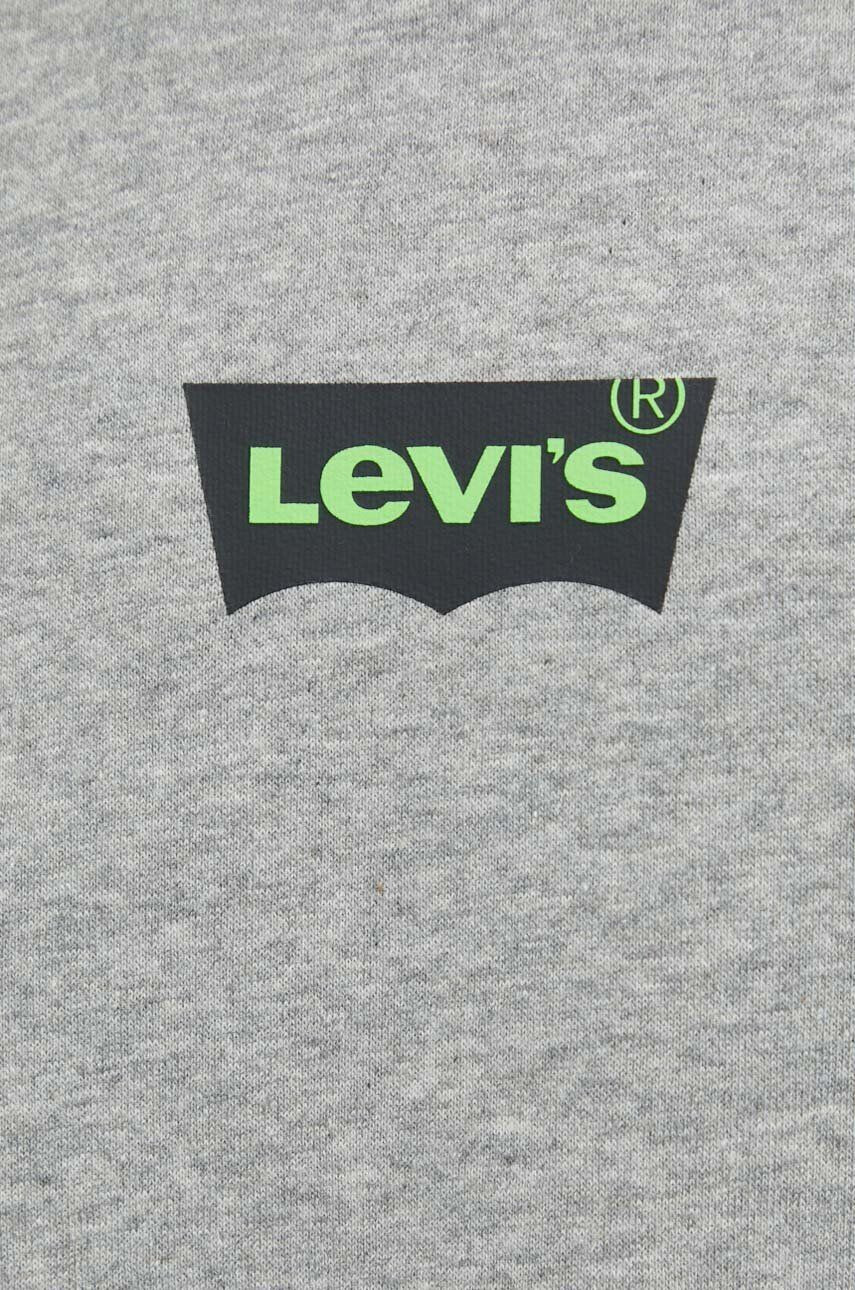 Levi's Mikina pánska šedá farba s potlačou - Pepit.sk