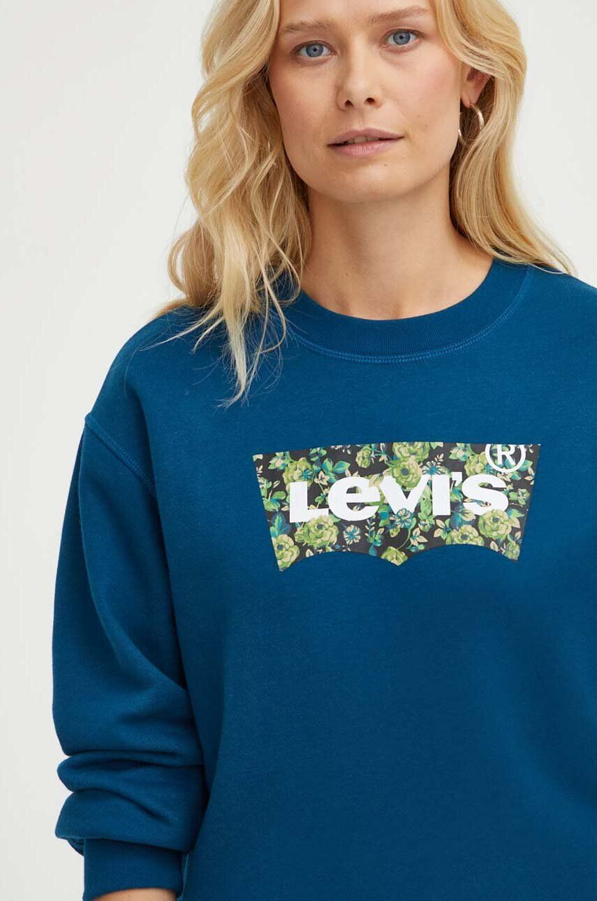 Levi's Mikina dámska béžová farba vzorovaná - Pepit.sk