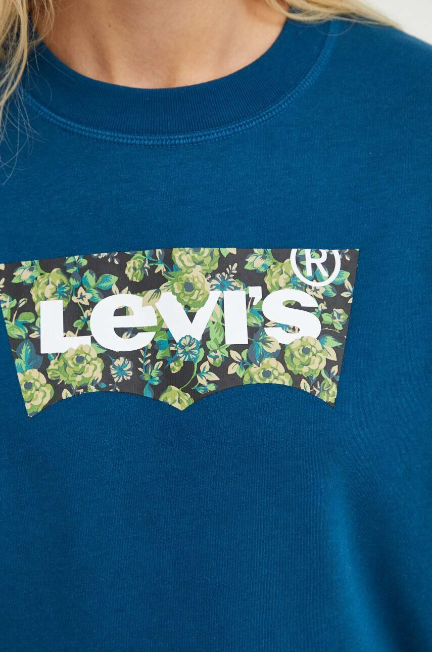 Levi's Mikina dámska béžová farba vzorovaná - Pepit.sk