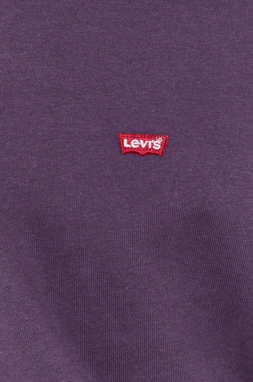 Levi's Mikina pánska fialová farba jednofarebná - Pepit.sk