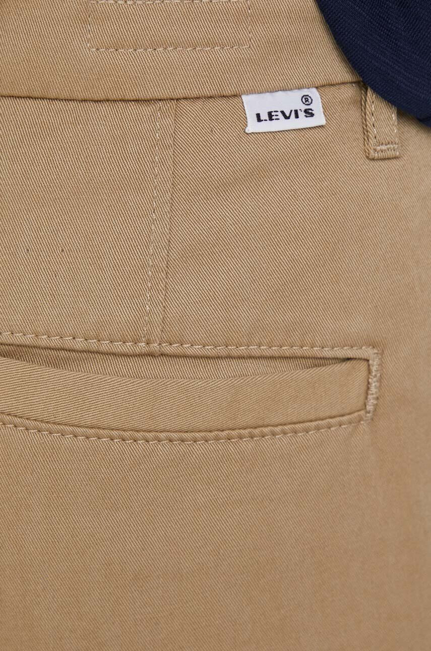 Levi's Nohavice dámske béžová farba strih chinos vysoký pás - Pepit.sk