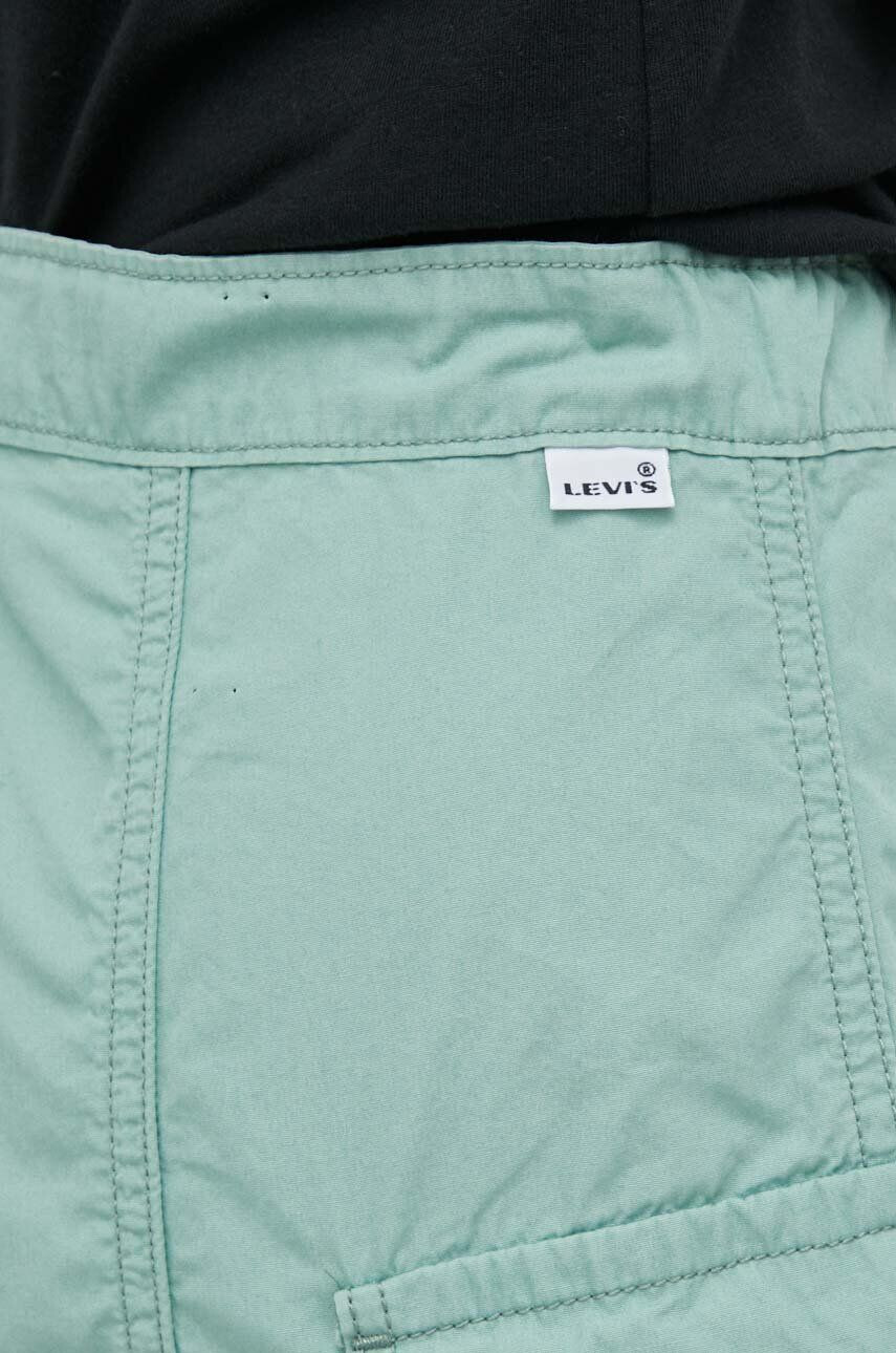 Levi's Nohavice CONVERTIBLE CARGO dámske zelená farba strih cargo vysoký pás - Pepit.sk