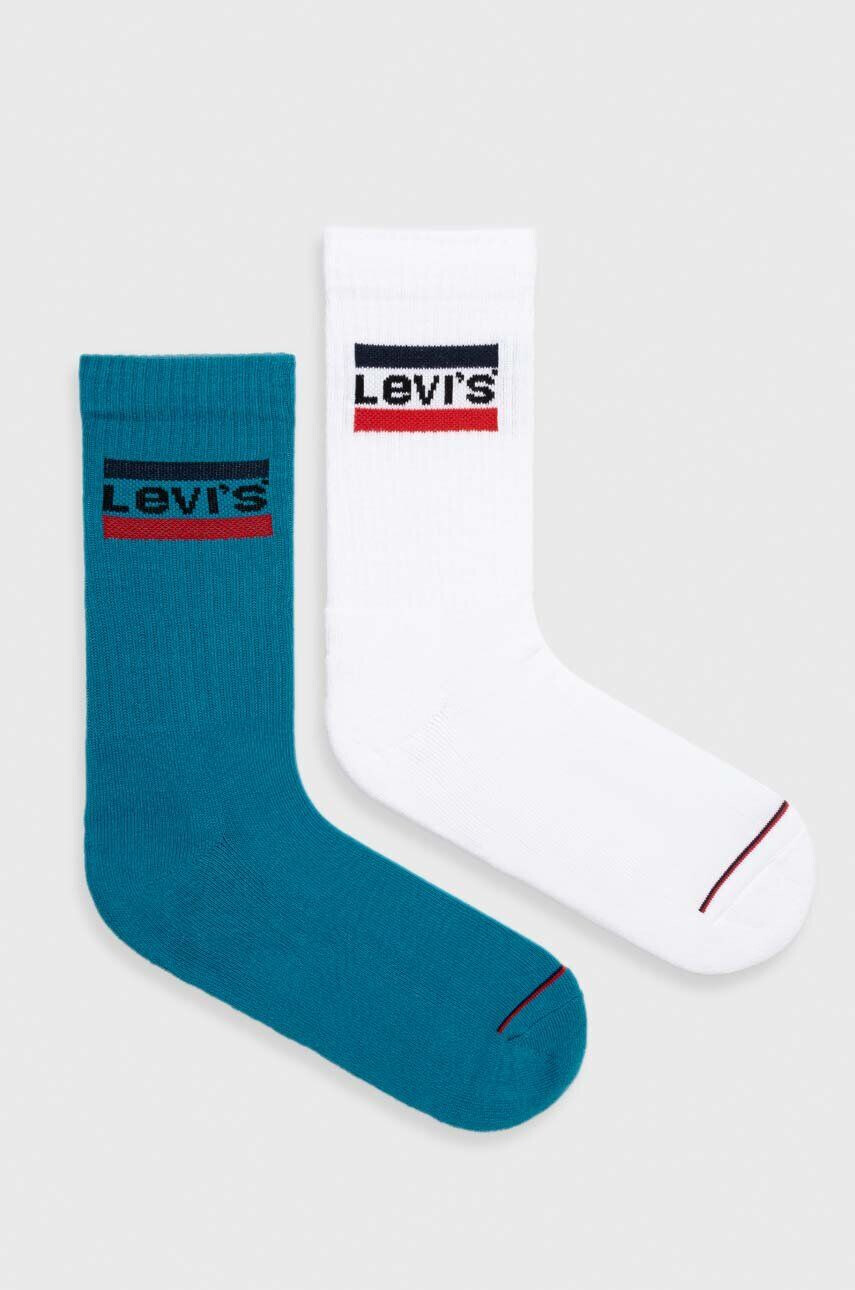 Levi's Ponožky 2-pak tyrkysová farba - Pepit.sk