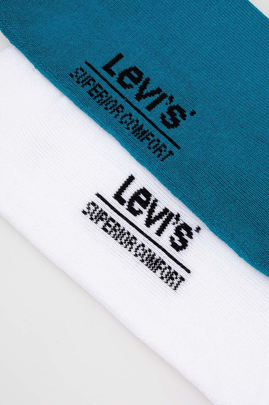 Levi's Ponožky 2-pak tyrkysová farba - Pepit.sk