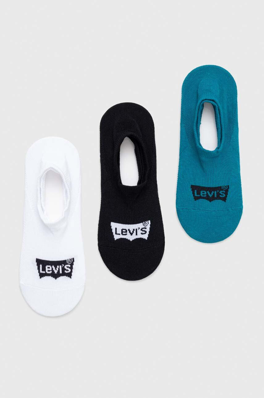 Levi's Ponožky 3-pak tyrkysová farba - Pepit.sk