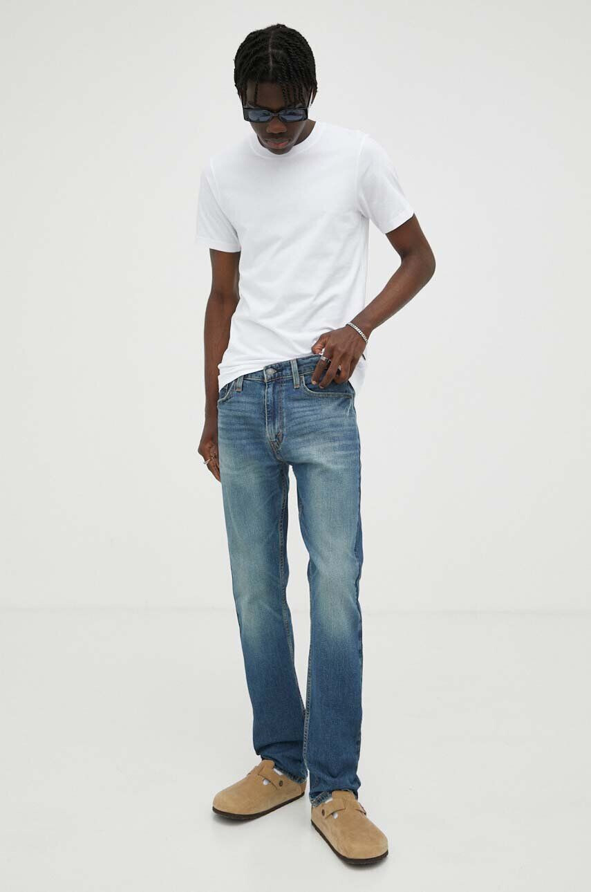 Levi's Rifle 513 SLIM STRAIGHT pánske tmavomodrá farba - Pepit.sk