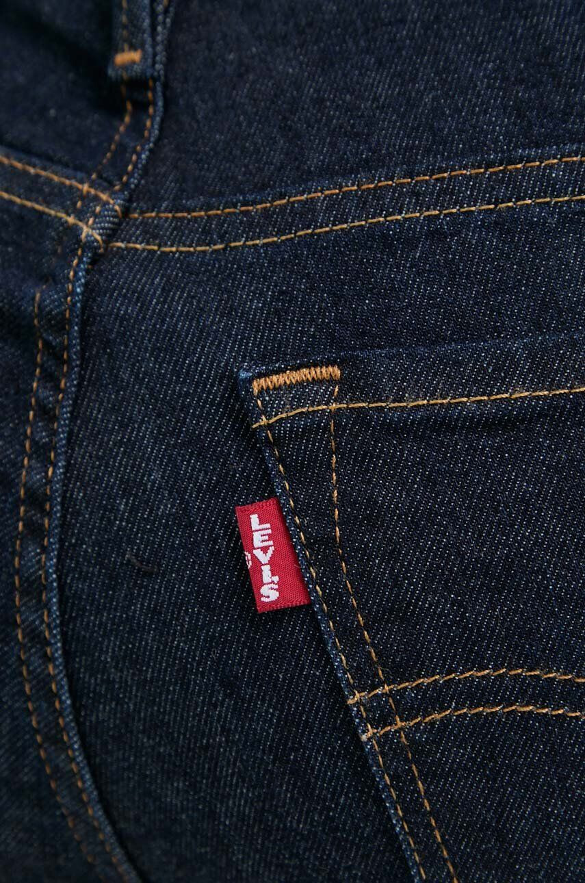 Levi's Rifle 711 DOUBLE BUTTON dámske tmavomodrá farba - Pepit.sk