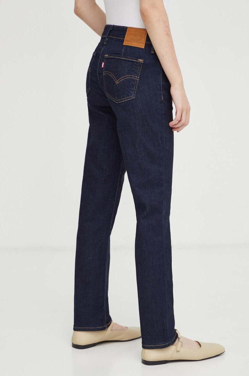 Levi's Rifle 712 SLIM WELT POCKET dámske tmavomodrá farba - Pepit.sk