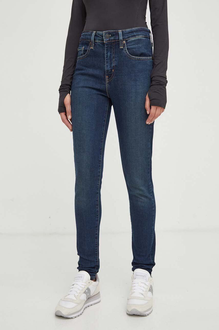 Levi's Rifle 721 HIGH RISE SKINNY dámske tmavomodrá farba - Pepit.sk