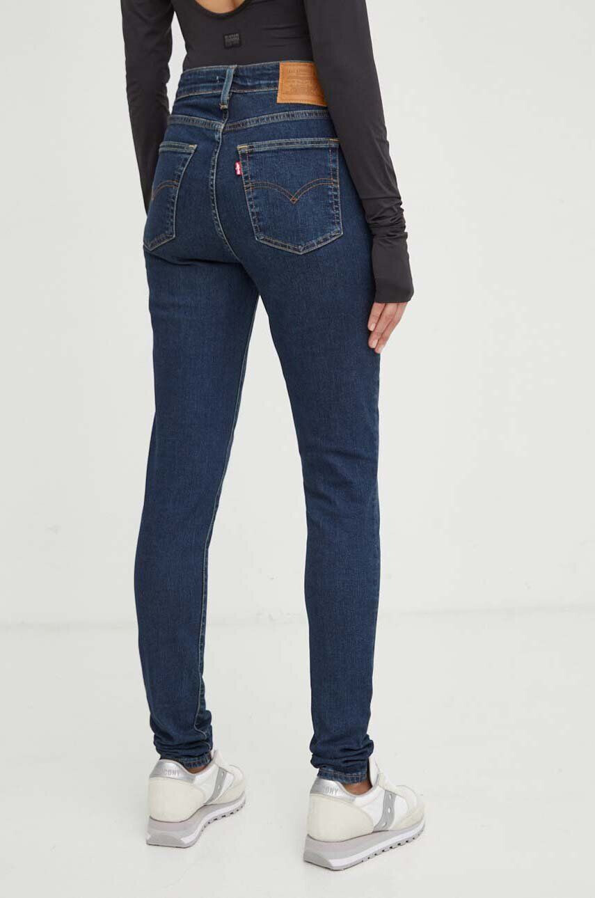 Levi's Rifle 721 HIGH RISE SKINNY dámske tmavomodrá farba - Pepit.sk